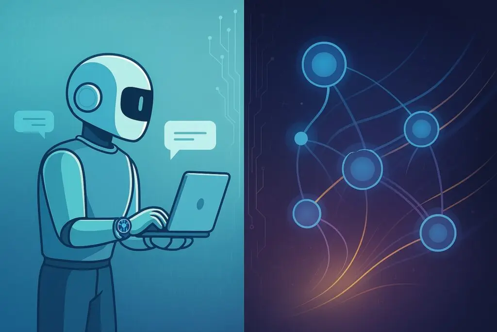 La differenza tra Agente AI e Agentic AI è sfumata. Secondo l'intelligenza artificiale potremmo rappresentarla in questo modo