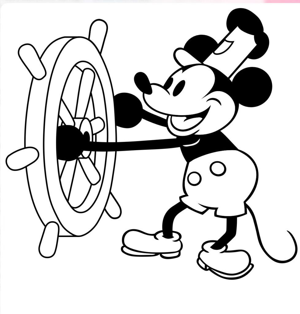 Il Topolino del cartone "Steamboat Willie" della Disney dal 2024 è uscito dal copyright ed è nel pubblico dominio