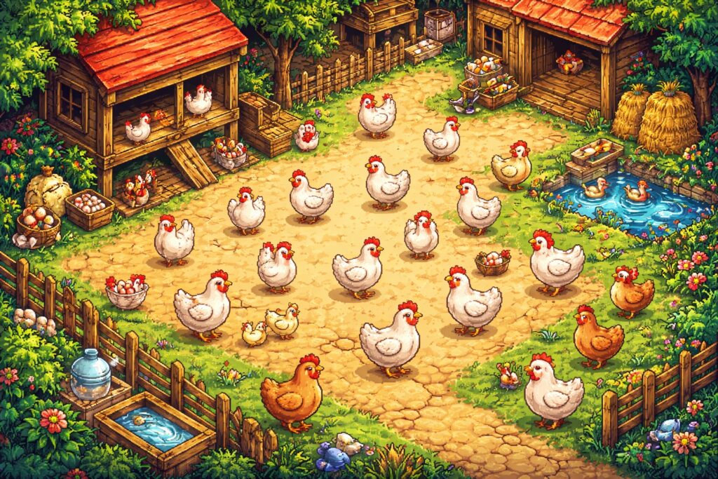 È nato prima l'uovo o la gallina pixellata (Immagine AI)
