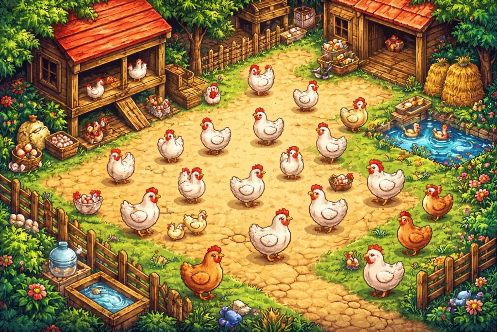 È nato prima l'uovo o la gallina pixellata (Immagine AI)
