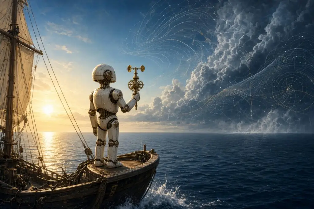Il minuto che ha cambiato il meteo L'intelligena artificiale si occupa del meteo (immagine Grok)